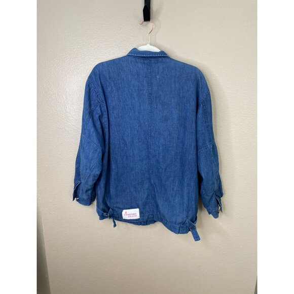 Comfort Denim 2XL Blue 100% Cotton Button-Up Jacket Long Sleeve Vintage - Picture 3 of 6